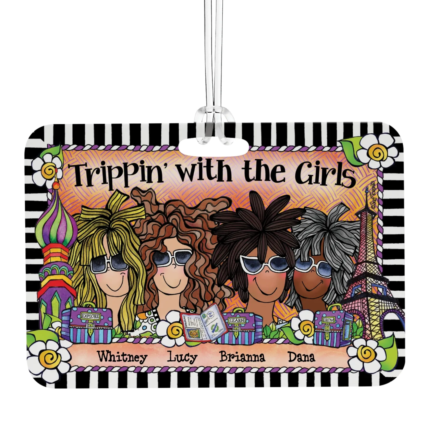 Trippin' with the Girls Luggage Tag by Suzy Toronto