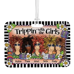 Trippin' with the Girls Luggage Tag by Suzy Toronto