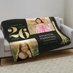 Triumphant Tassel Graduation Photo Blanket