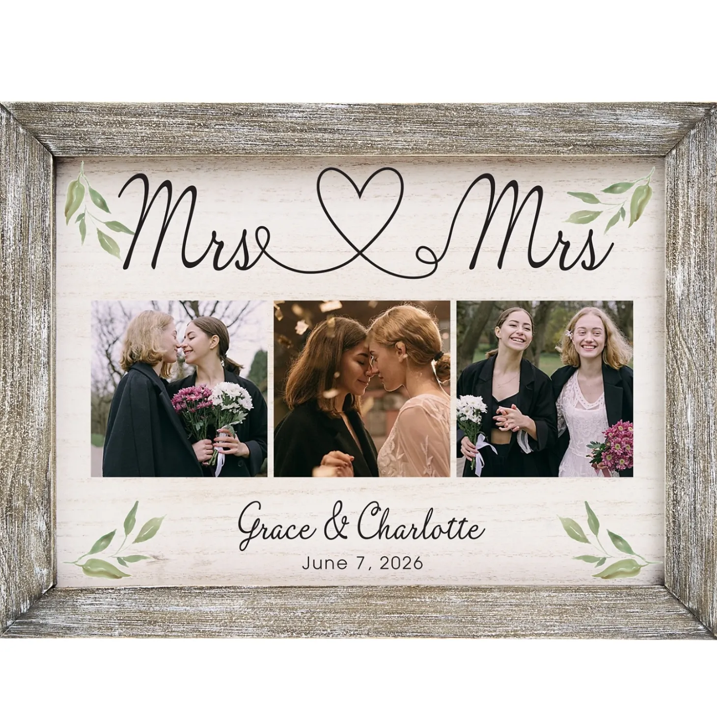 True Love Photo Barnwood Framed Art