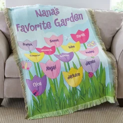 Tulip Garden Throw