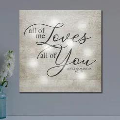TwinkleBright® LED All of Me Loves All of You Canvas