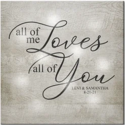 TwinkleBright® LED All of Me Loves All of You Canvas