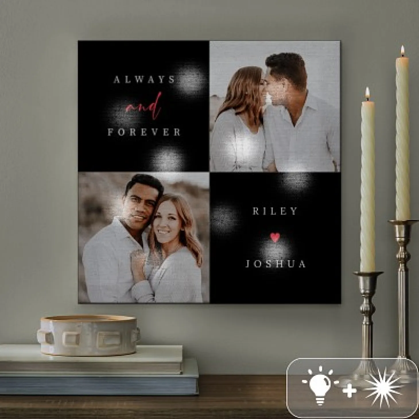 TwinkleBright® LED Always and Forever Canvas