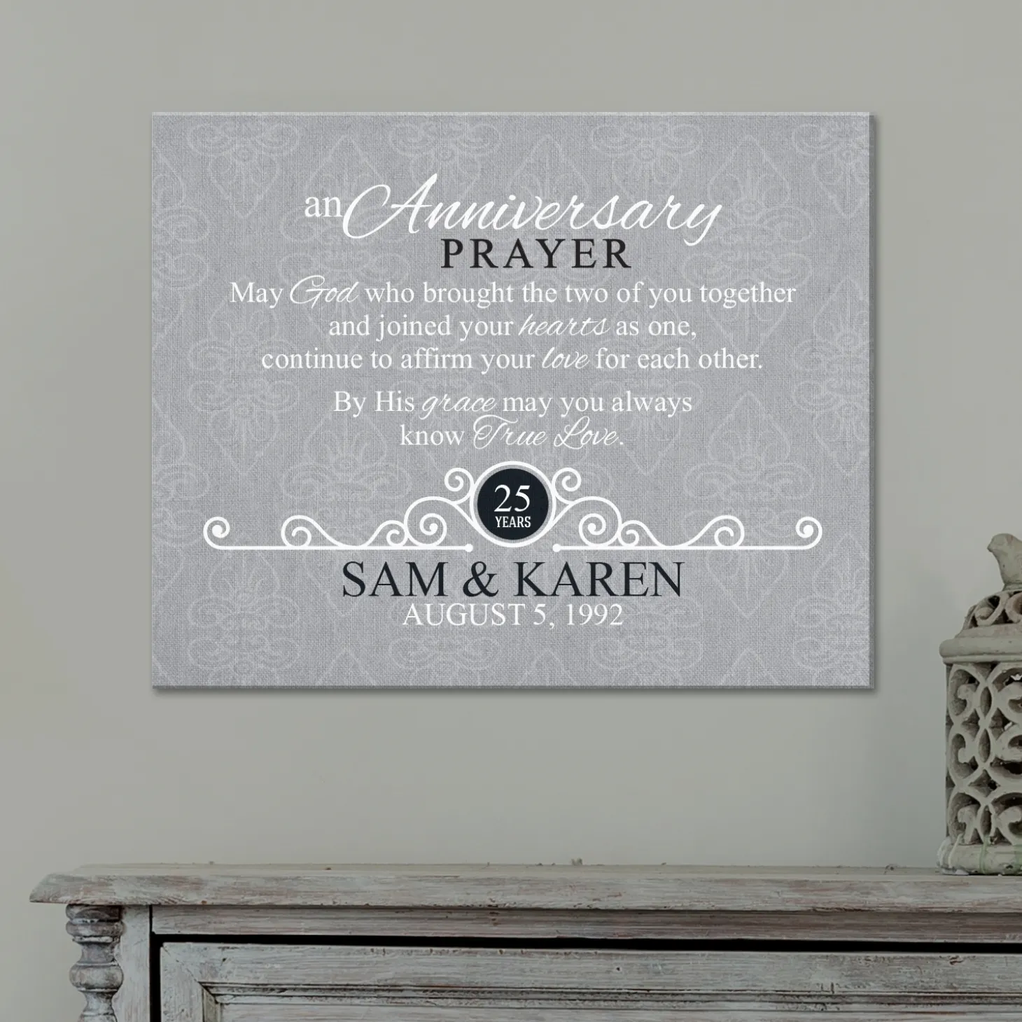 TwinkleBright® LED Anniversary Prayer Canvas