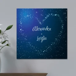TwinkleBright® LED Heart in Stars Canvas