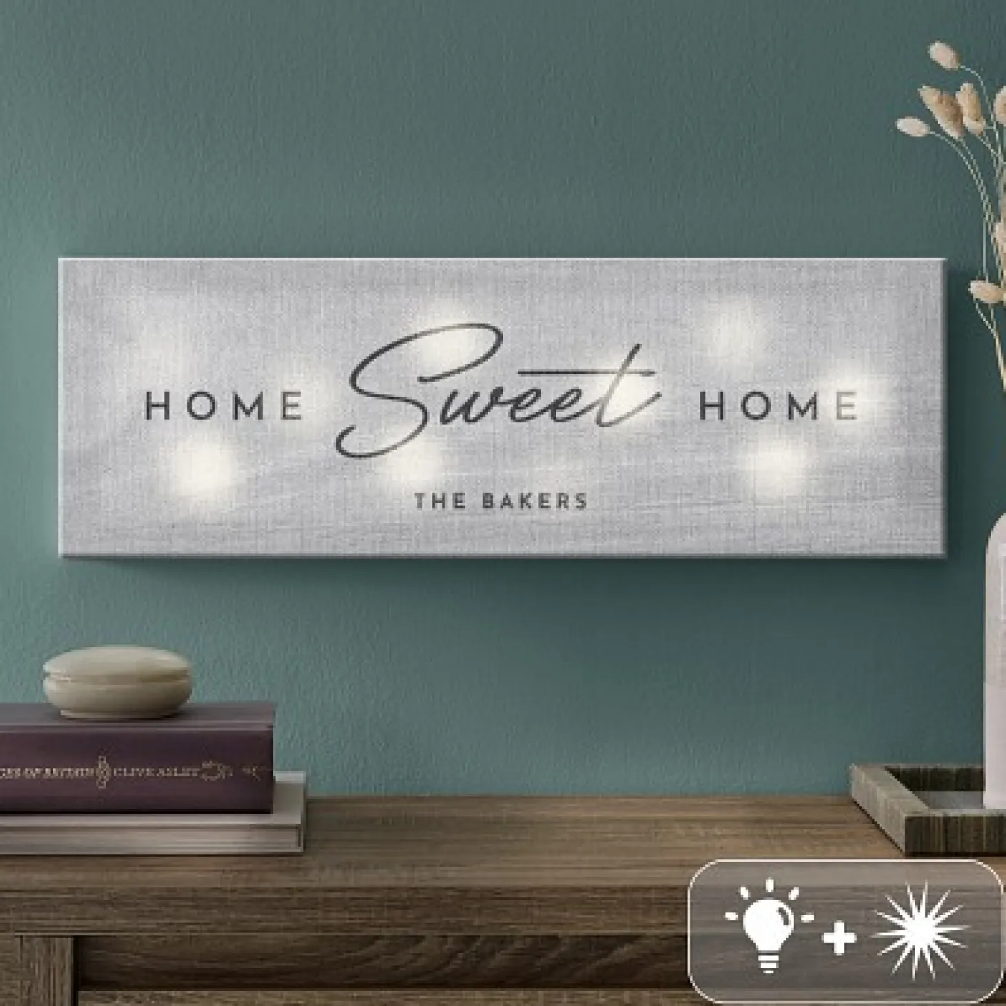 TwinkleBright® LED Home Sweet Home Canvas