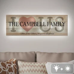 TwinkleBright® LED I Love Us Canvas