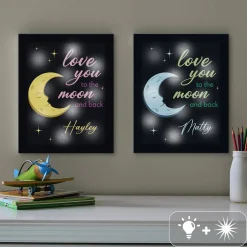 TwinkleBright® LED Moon and Back Canvas
