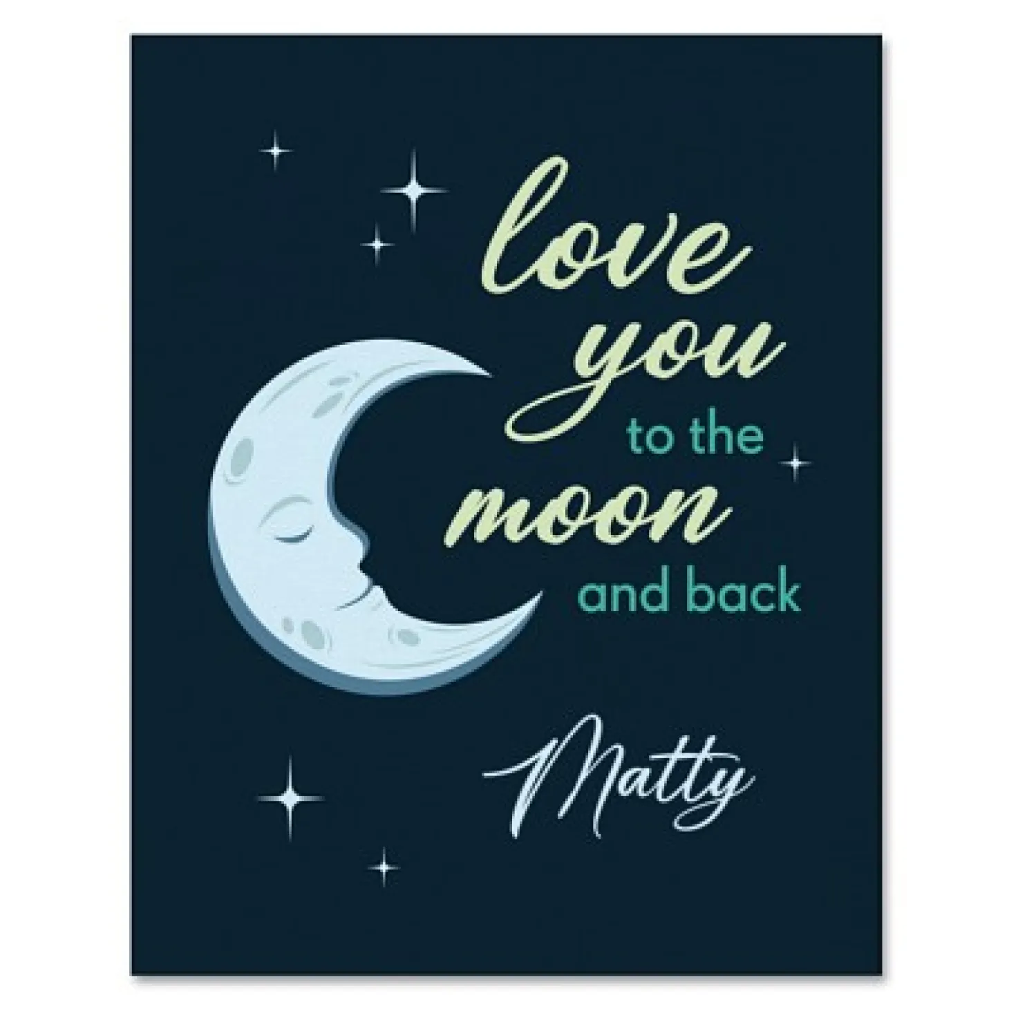 TwinkleBright® LED Moon and Back Canvas