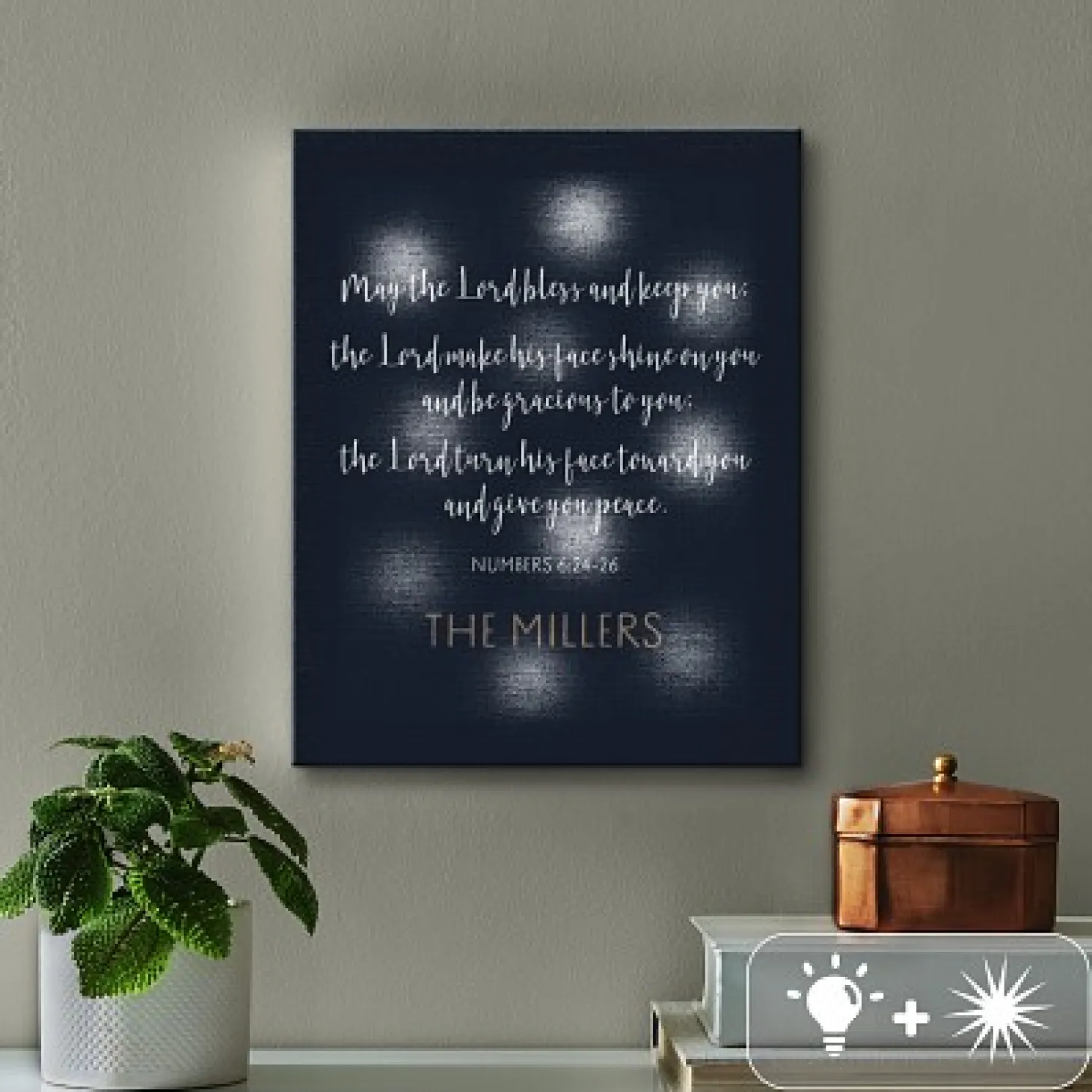 TwinkleBright® LED Numbers 6:24-26 Canvas