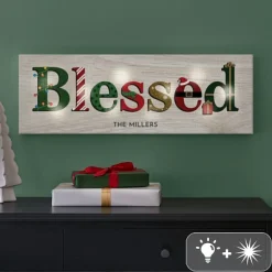 TwinkleBright® LED Ornate Letters Canvas