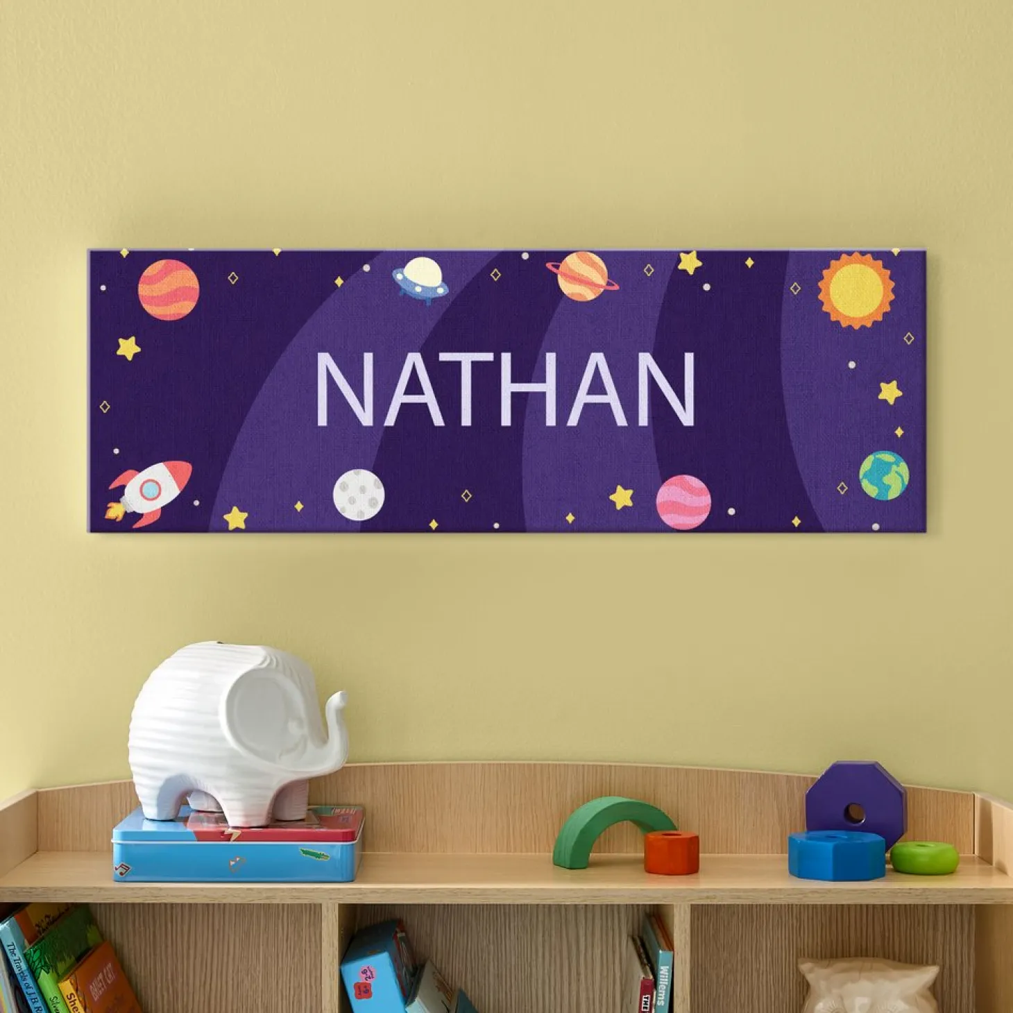 TwinkleBright® LED Outer Space Canvas