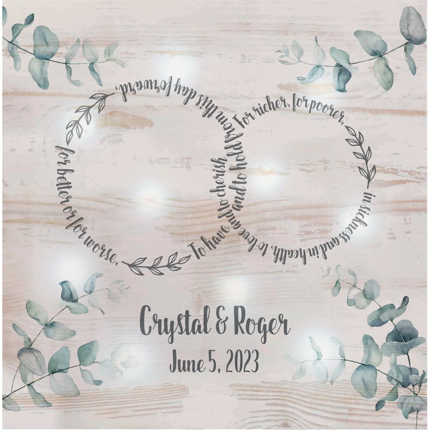 TwinkleBright® LED Rings of Love Canvas