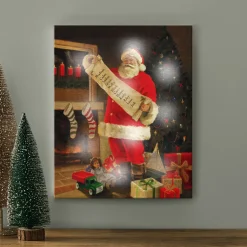 TwinkleBright® LED Santa’s List Canvas