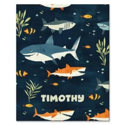 TwinkleBright® LED Sharks Canvas