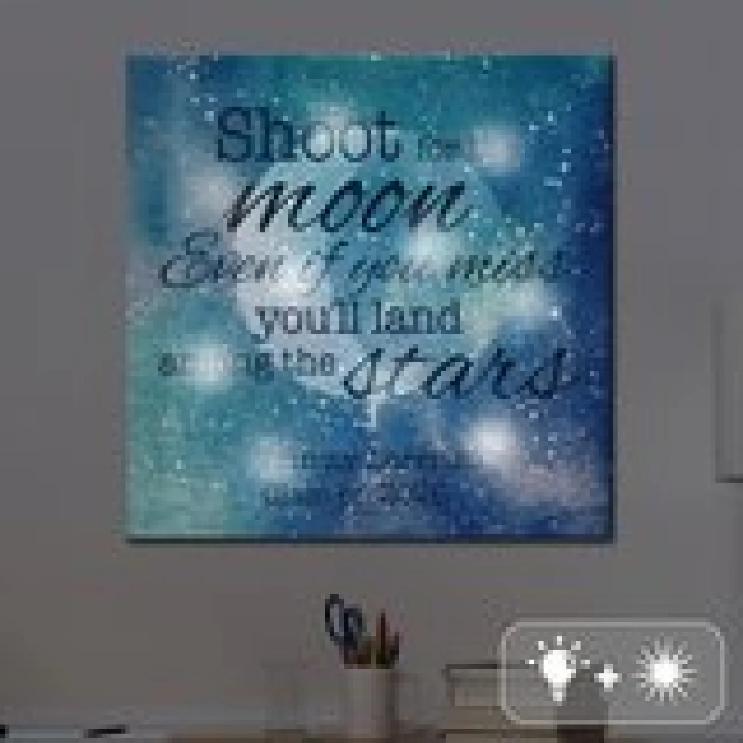 TwinkleBright® LED Shoot For The Moon Canvas