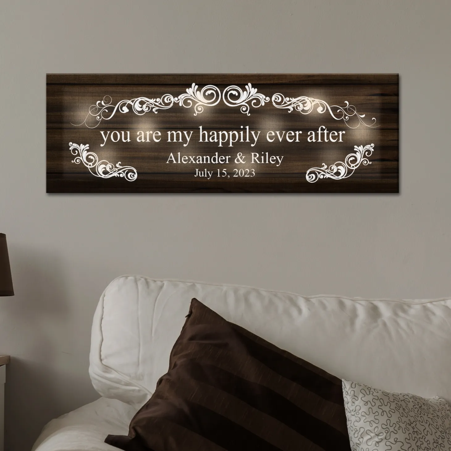 TwinkleBright® LED You Are My Happily Ever After Canvas