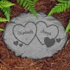 Two Hearts Garden Stone