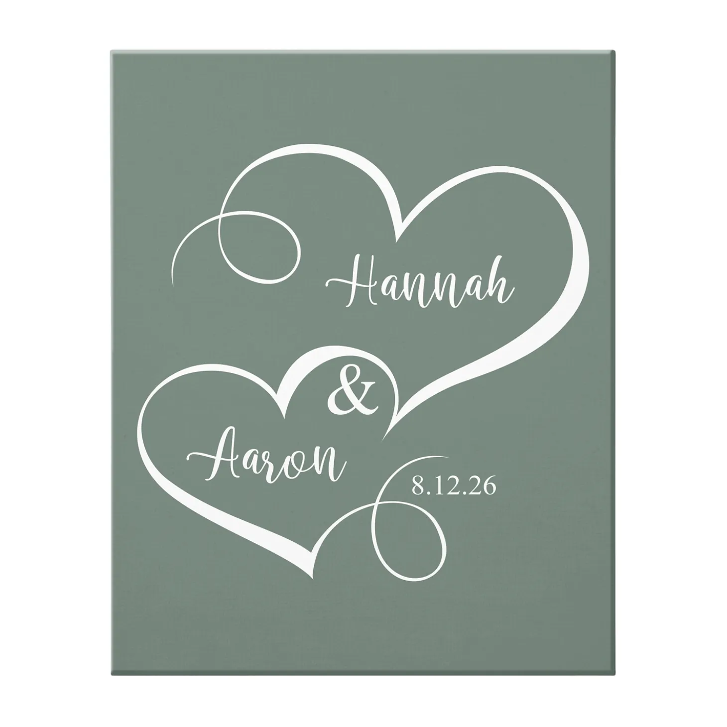 Two Hearts One Love Canvas