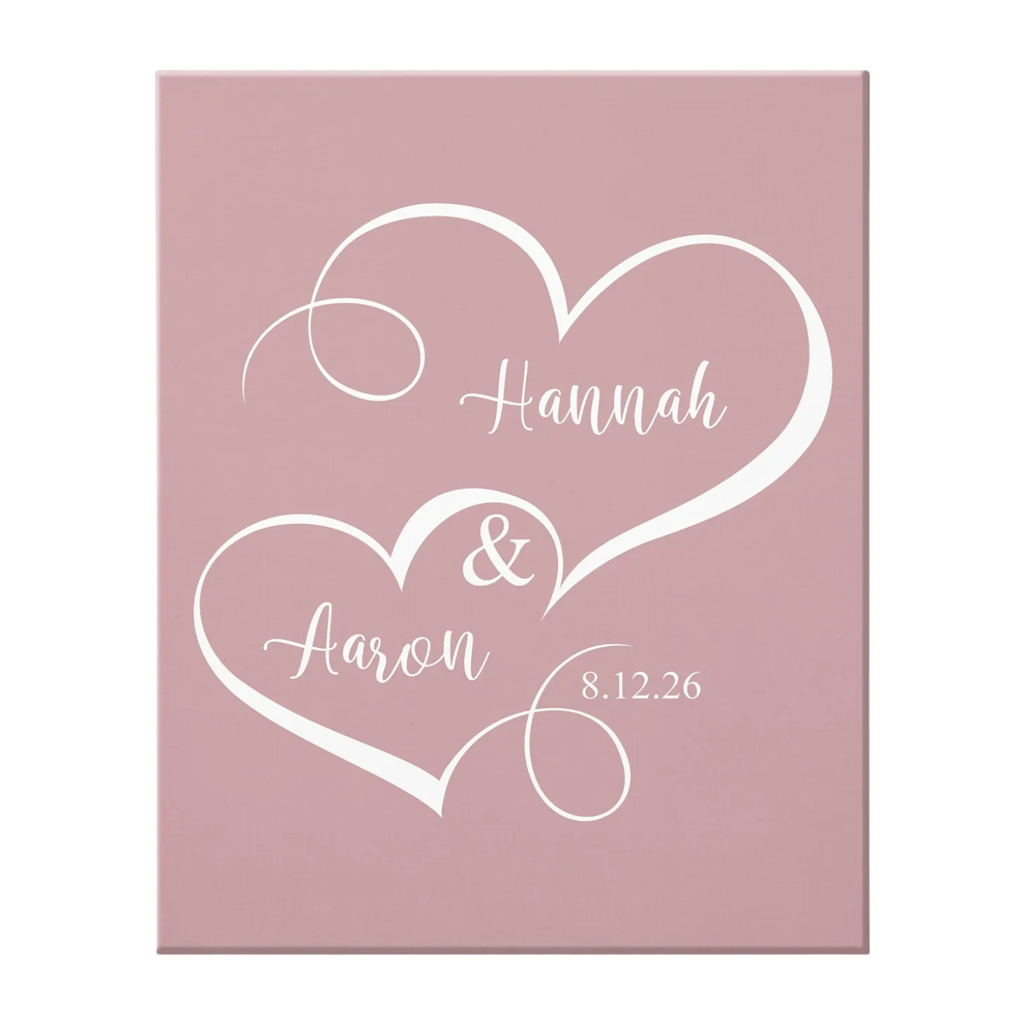 Two Hearts One Love Canvas