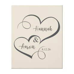 Two Hearts One Love Canvas