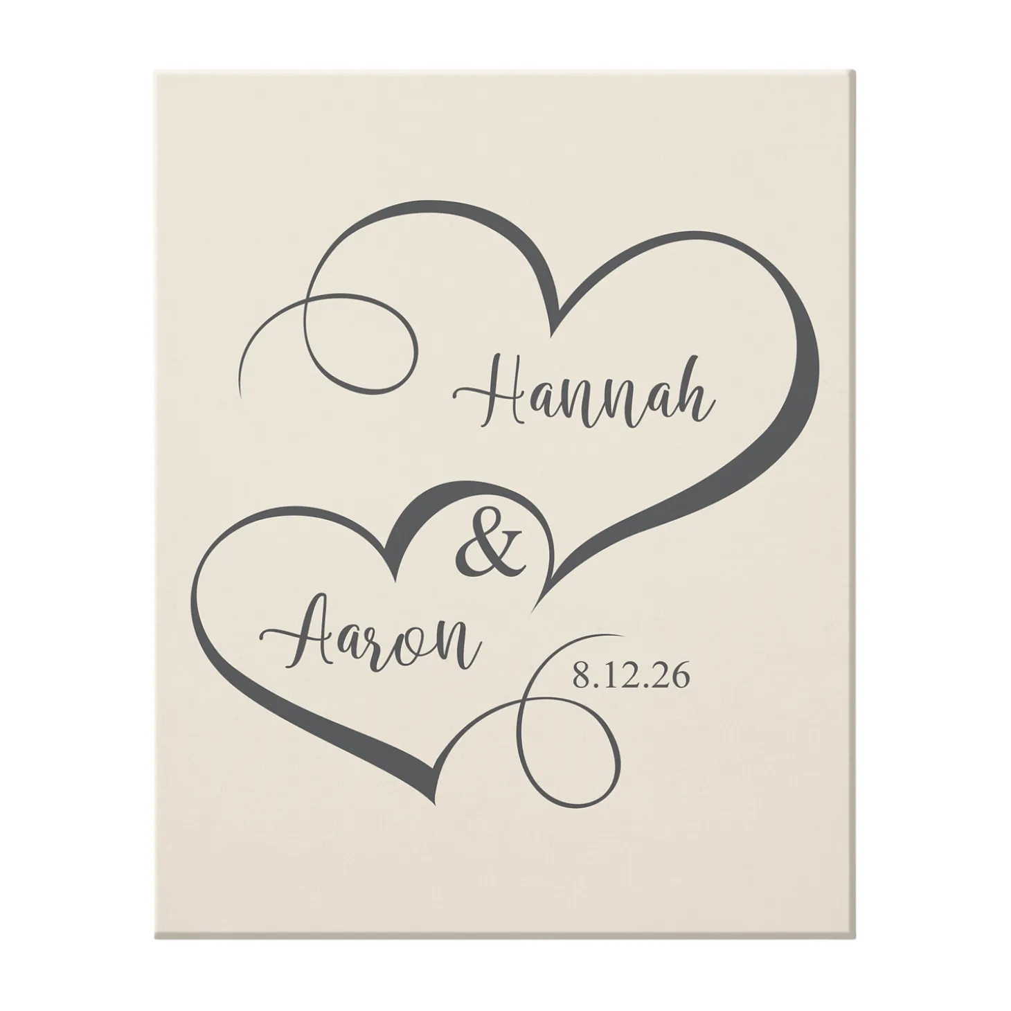 Two Hearts One Love Canvas