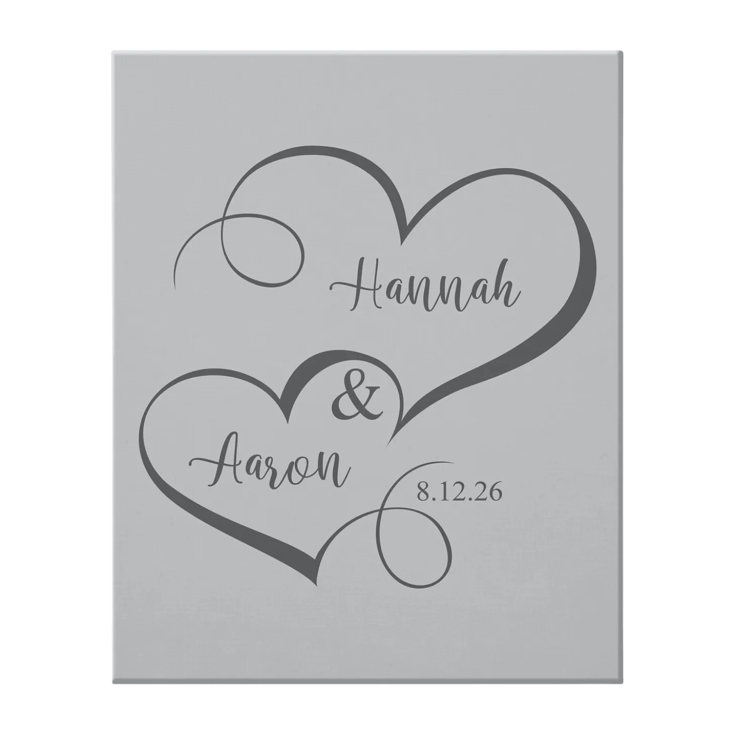 Two Hearts One Love Canvas