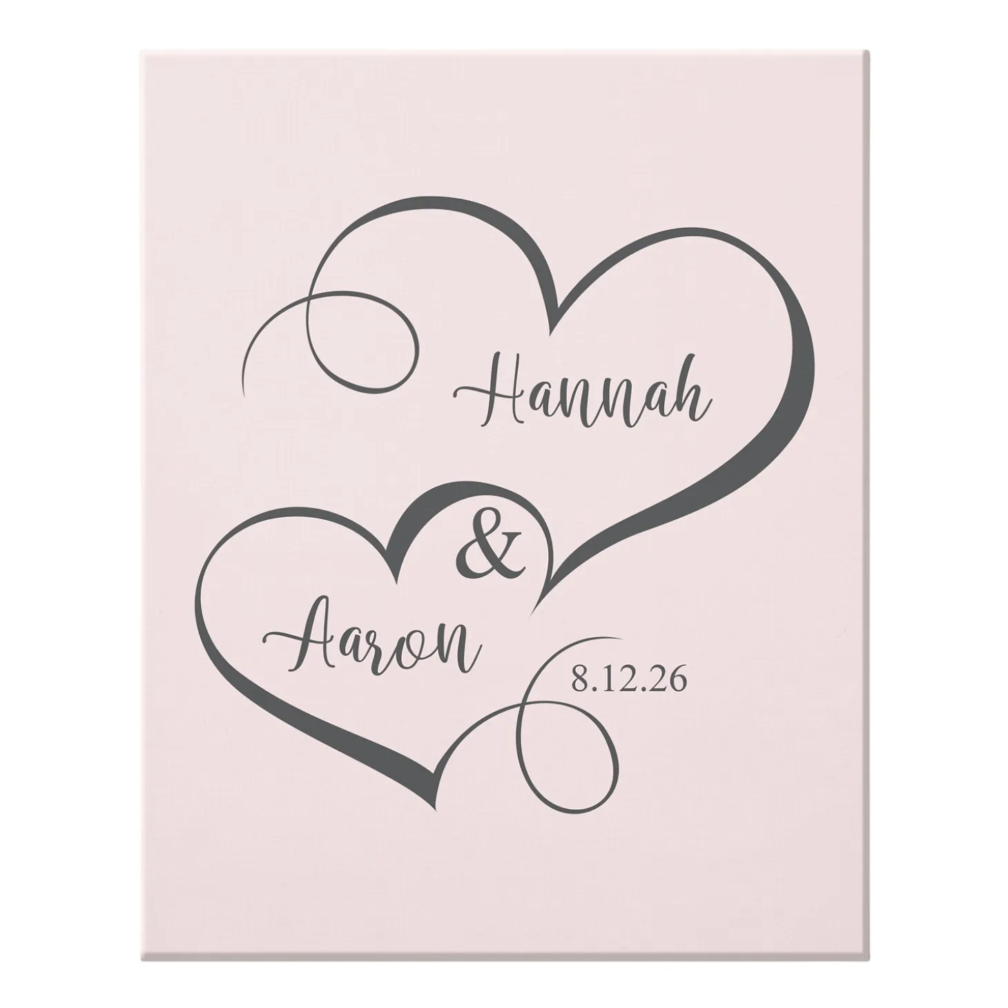 Two Hearts One Love Canvas