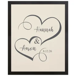 Two Hearts One Love Canvas