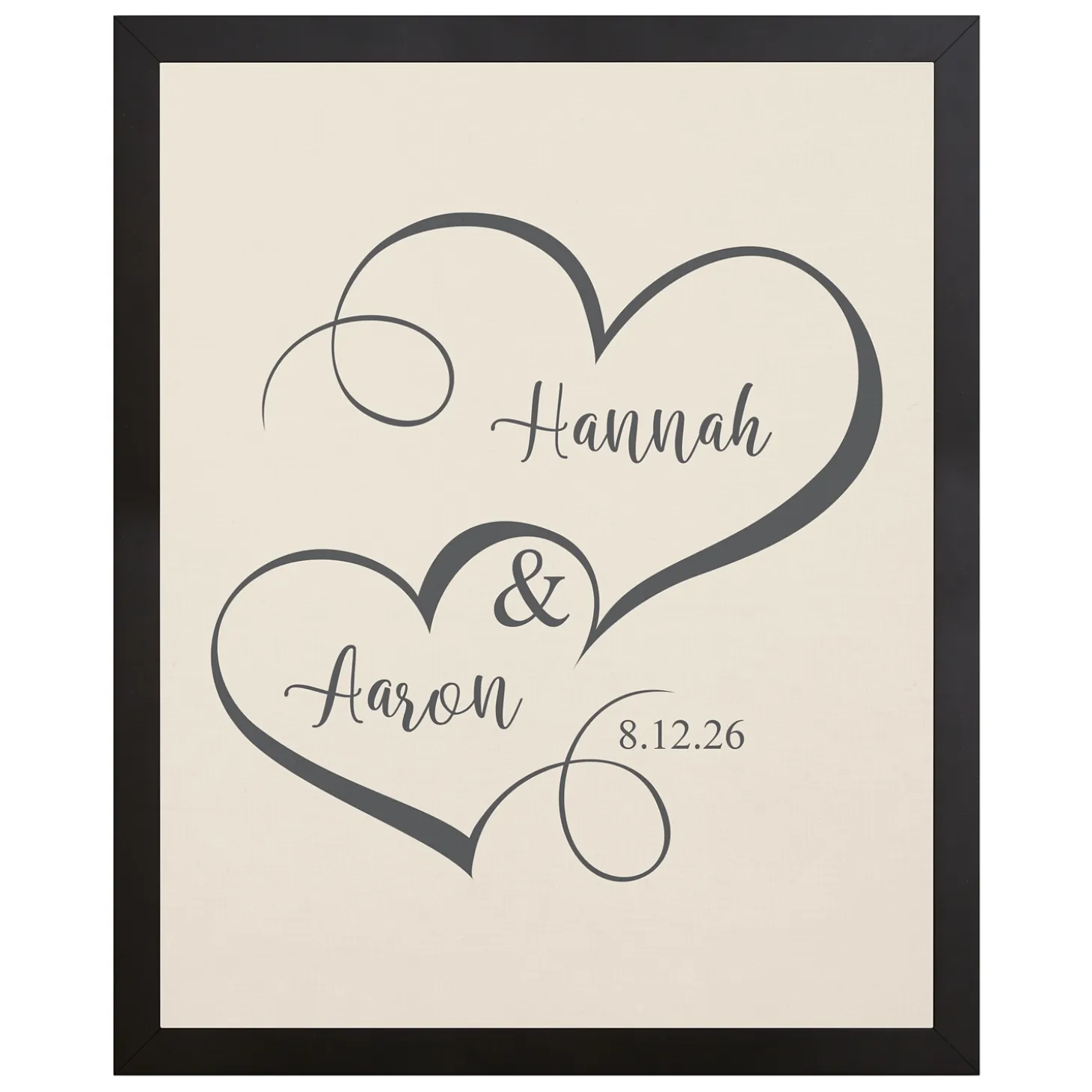 Two Hearts One Love Canvas