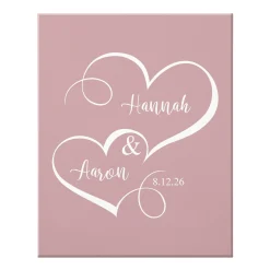 Two Hearts One Love Canvas
