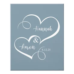 Two Hearts One Love Canvas