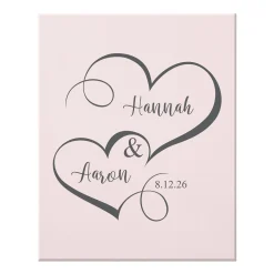 Two Hearts One Love Canvas
