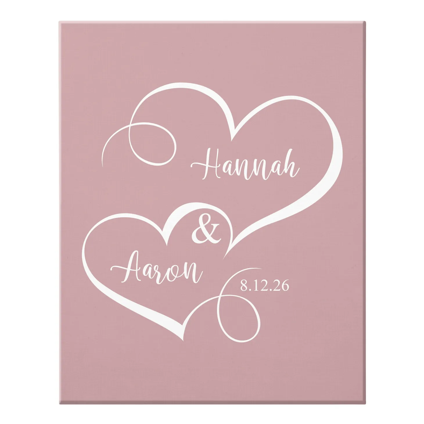 Two Hearts One Love Canvas