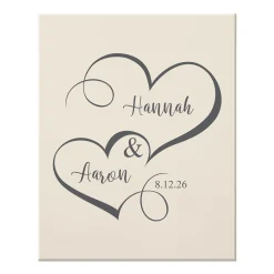 Two Hearts One Love Canvas