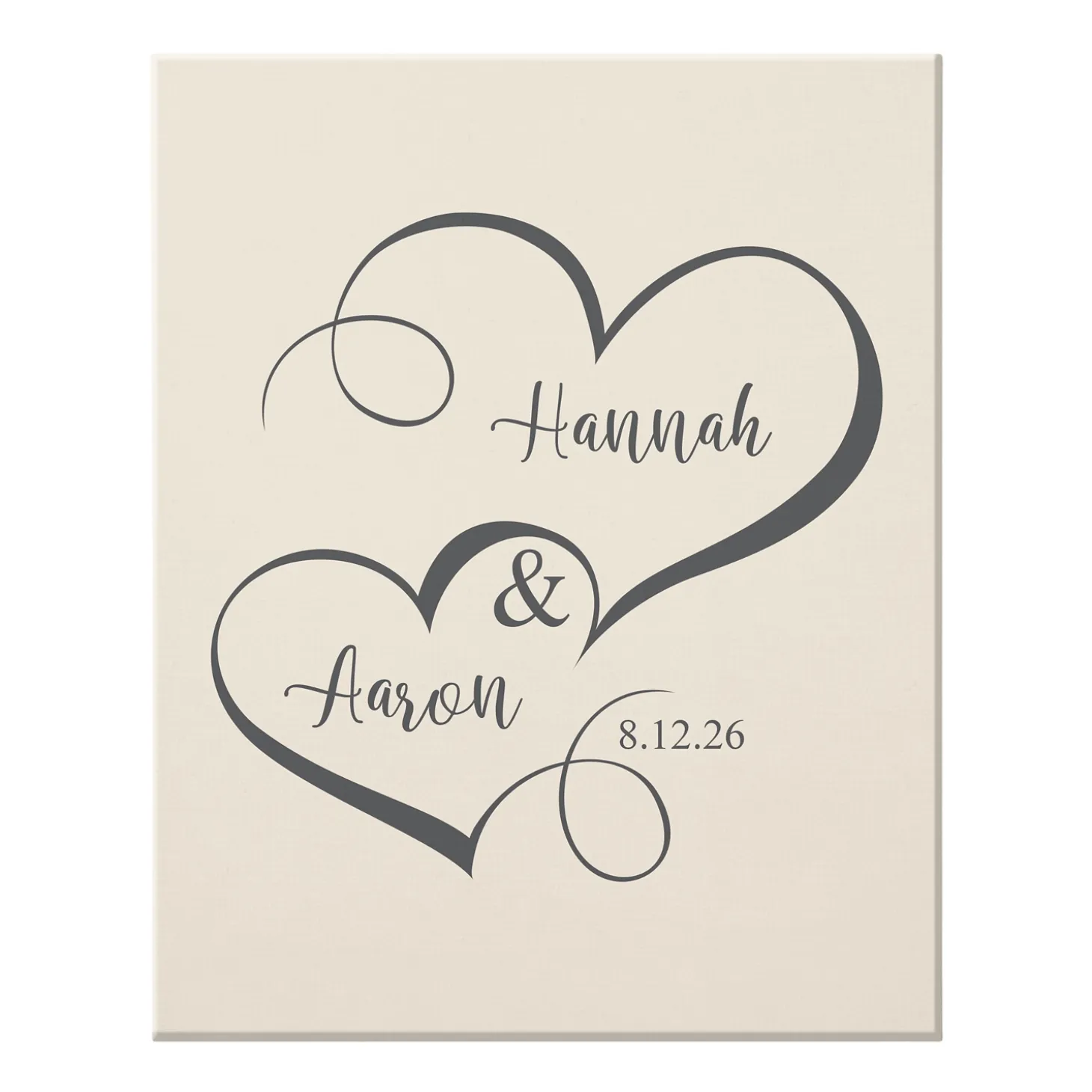 Two Hearts One Love Canvas