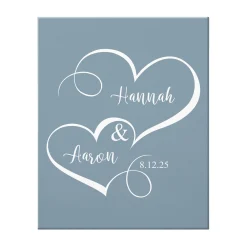 Two Hearts One Love Canvas