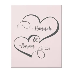 Two Hearts One Love Canvas