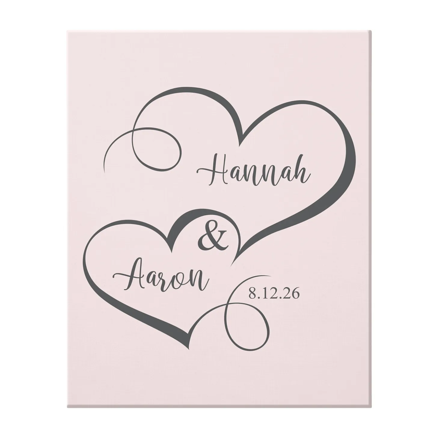 Two Hearts One Love Canvas