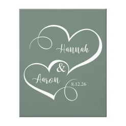 Two Hearts One Love Canvas