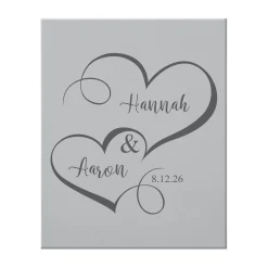 Two Hearts One Love Canvas