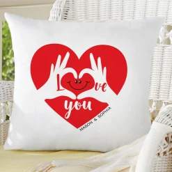 Two Hearts, One Love Throw Pillow
