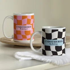 Unbothered Checked Funny Mug