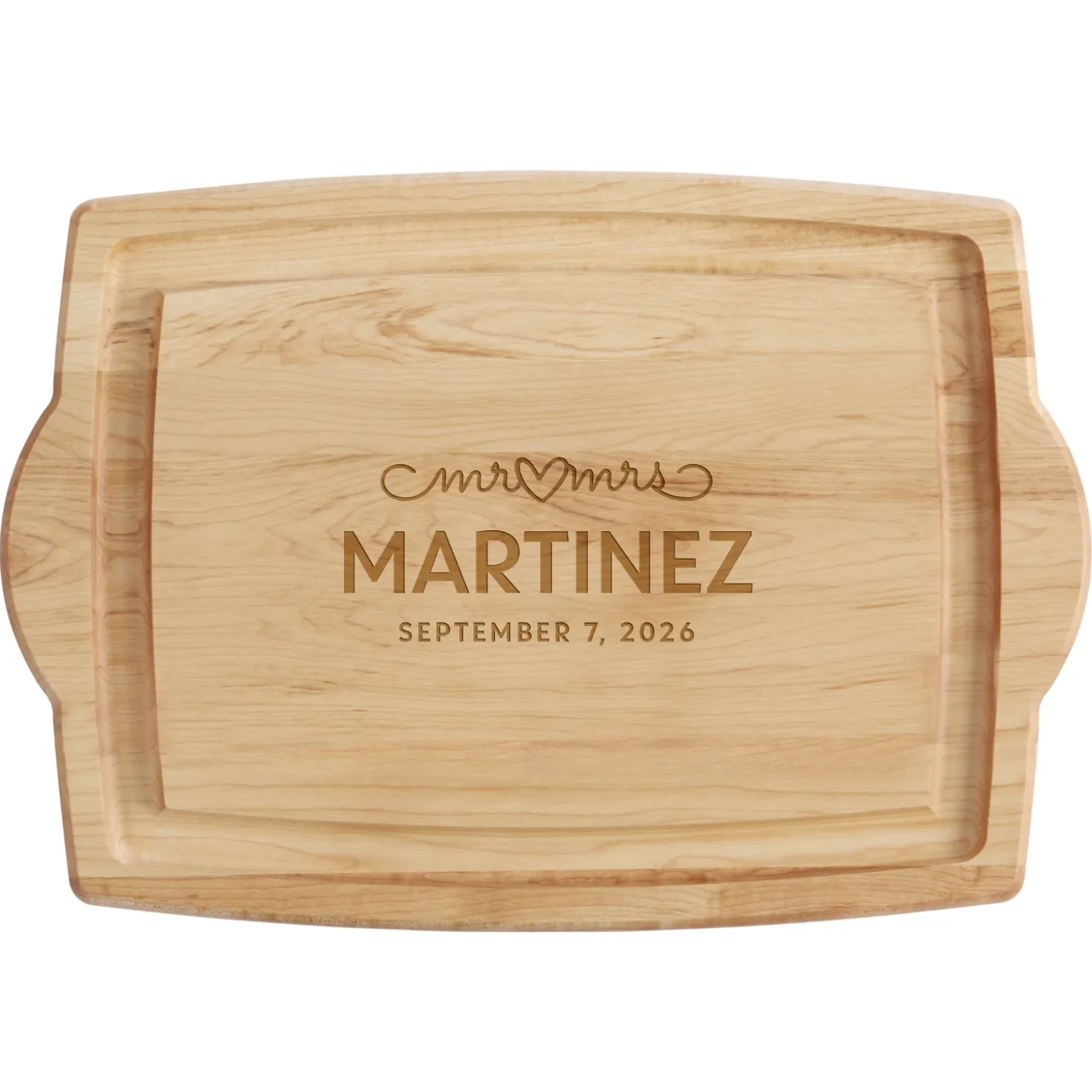 United in Love Maple Wood Cutting Board