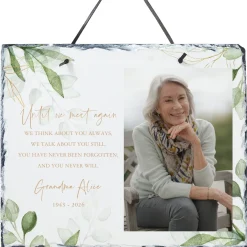 Until We Meet Again Photo Plaque Slate