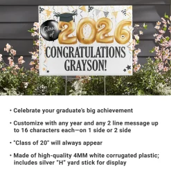 Up and Away Graduation Yard Sign
