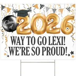 Up and Away Graduation Yard Sign