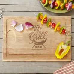 Up In My Grill Maple Wood Cutting Board