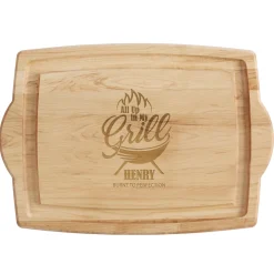 Up In My Grill Maple Wood Cutting Board